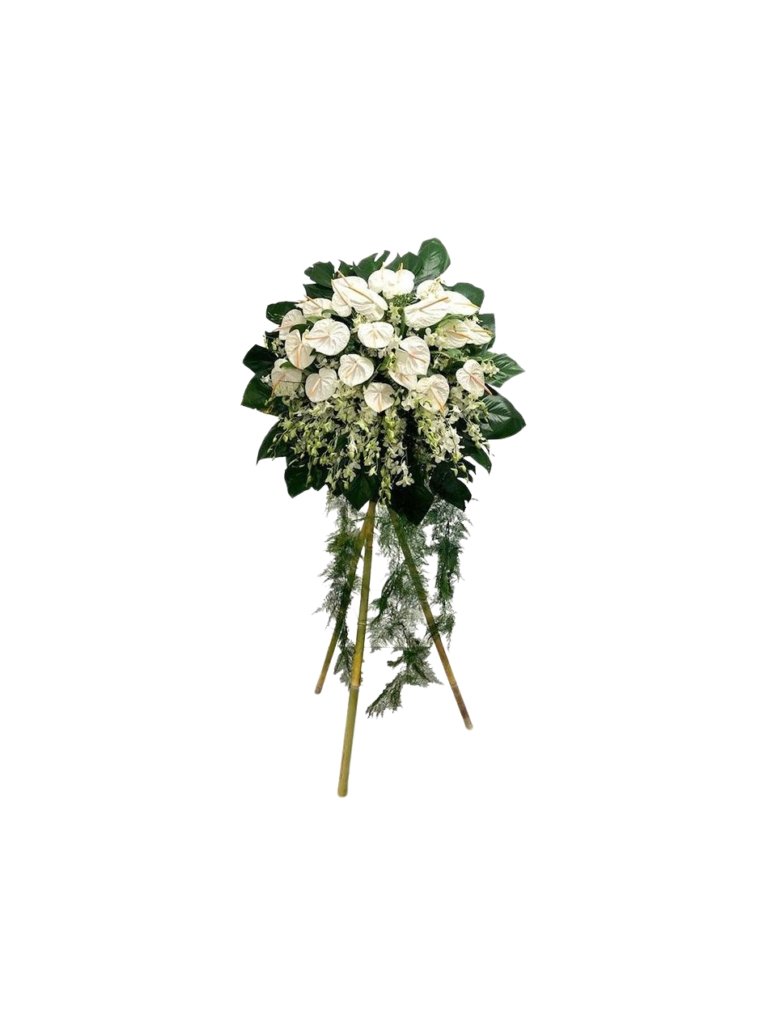 Elegant White Sympathy Stand